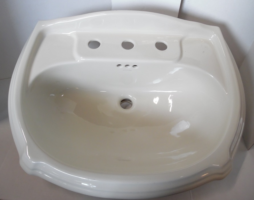 Kohler K 2222 8 47 Portrait Pedestal Bathroom Sink Basin Only Almond Picture 1 Of 12