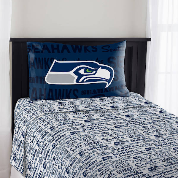3pc Nfl Seattle Seahawks Twin Bed Sheet Set Football Team Anthem Picture 1 Of 3