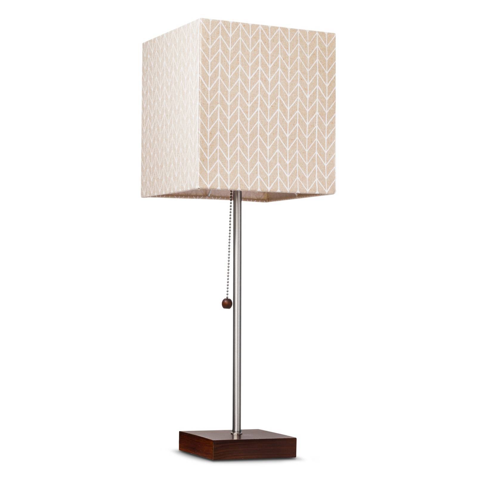 Threshold Square Stick Lamp With Chevron Shade Off White Includes Picture 1 Of 3