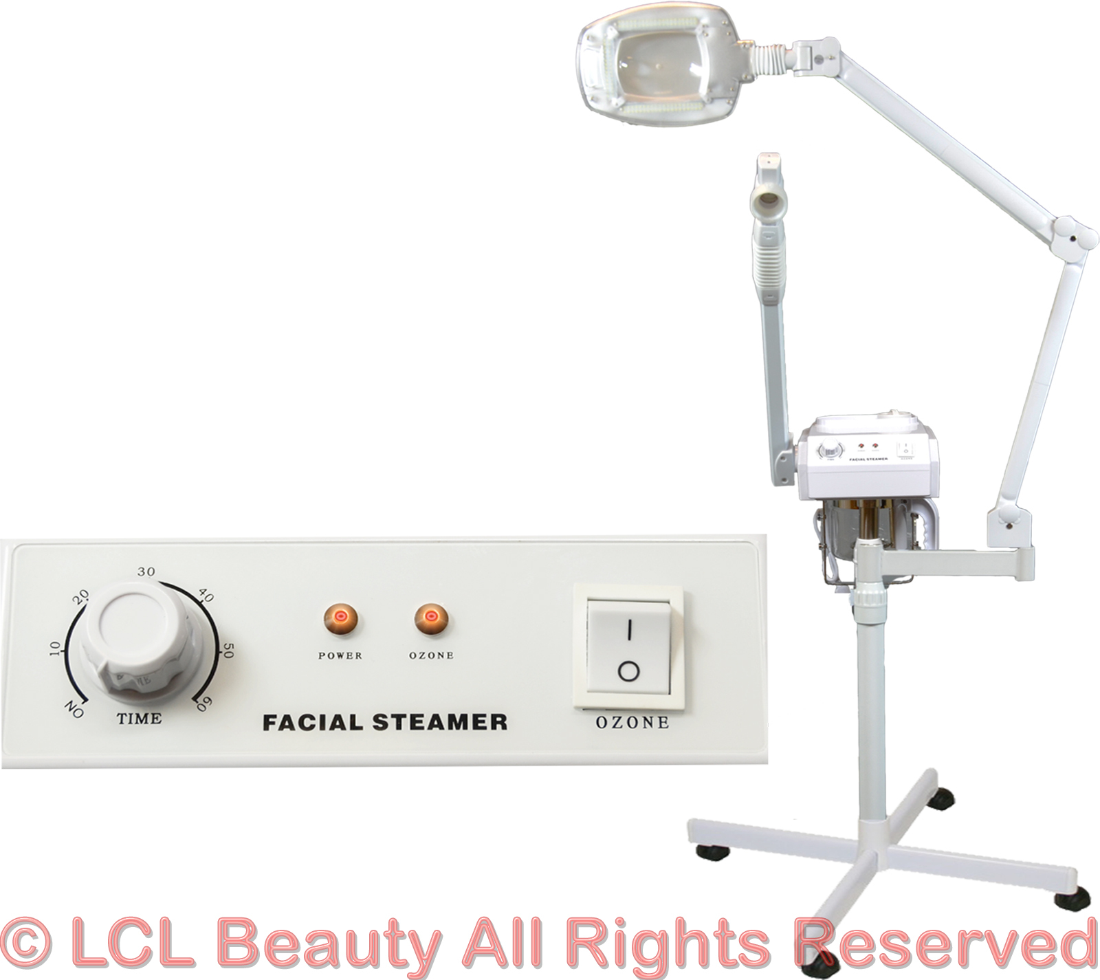 2 In 1 Steamer 5x 16 Diopter Led Magnifying Lamp Spa Salon Picture 1 Of 6