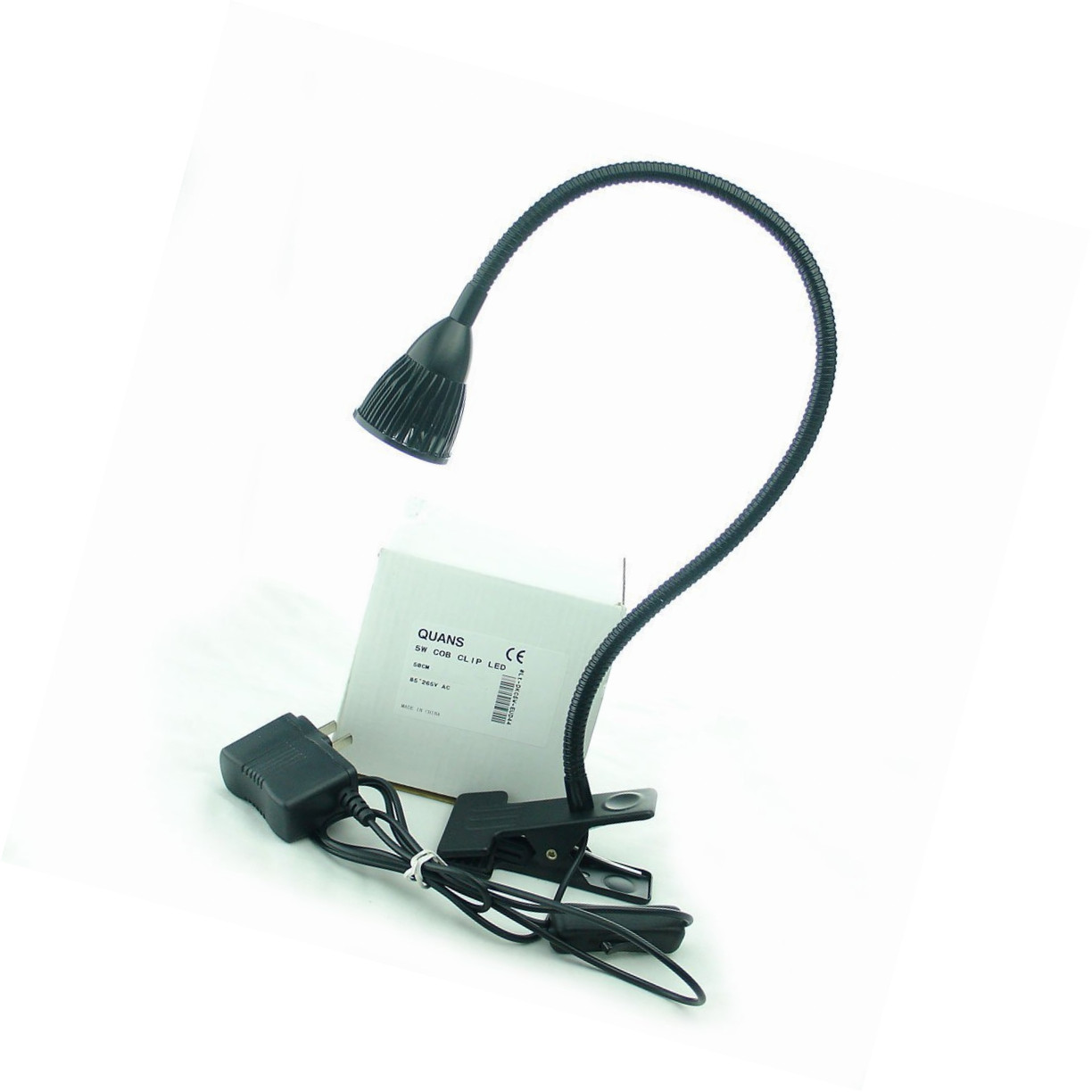 5w Clip On Clamp Gooseneck Cob Led Desk Table Light Lamp Warm White Picture 1 Of 6