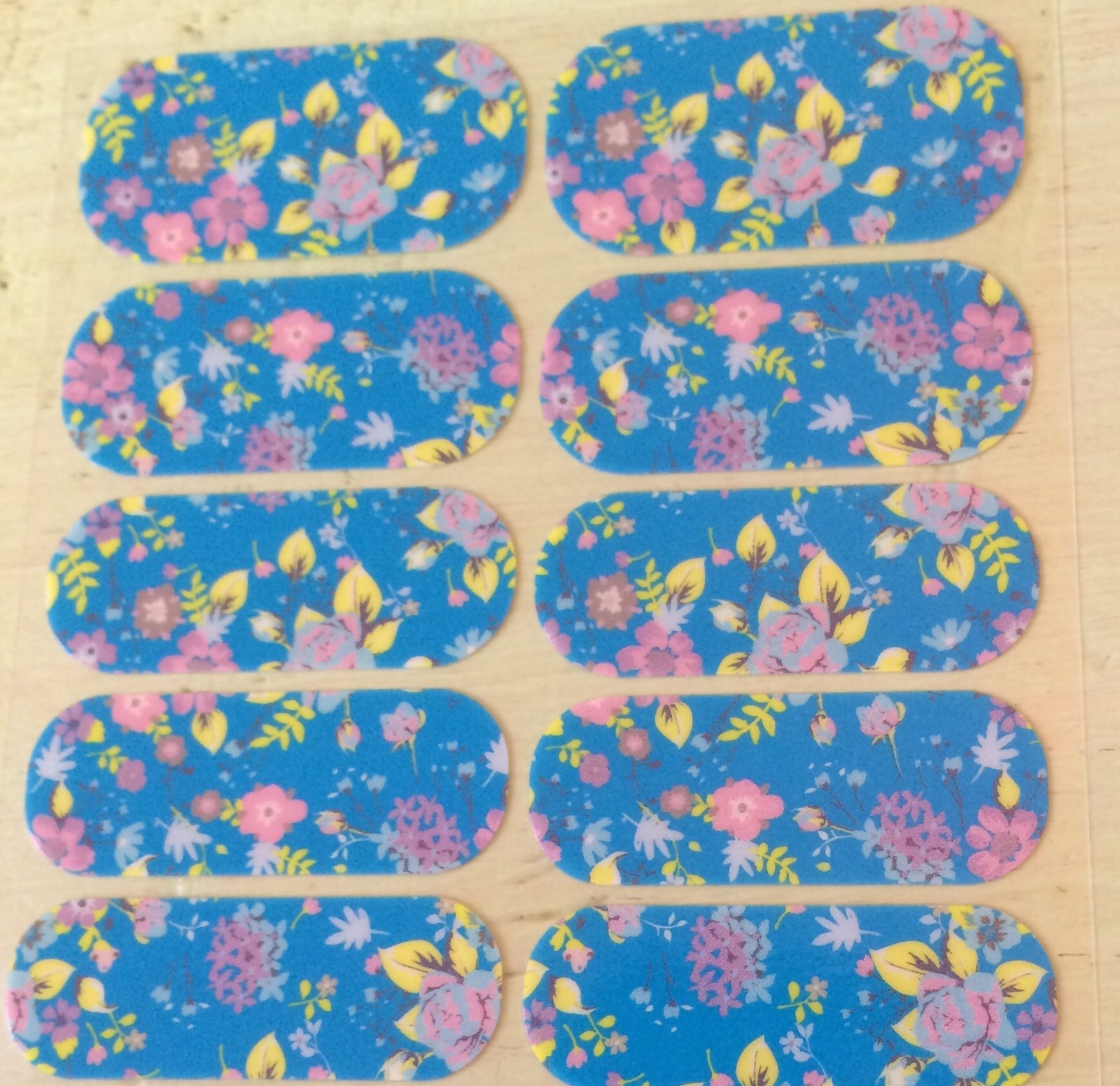 jamberry nail wraps full sheet host peacock blue floral summer htf sheet host
