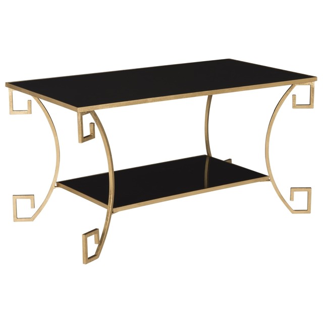 Safavieh Yasemeen Greek Key Coffee Table Fox2572b Safavieh Yasemeen Antique Gold Leaf Coffee Table