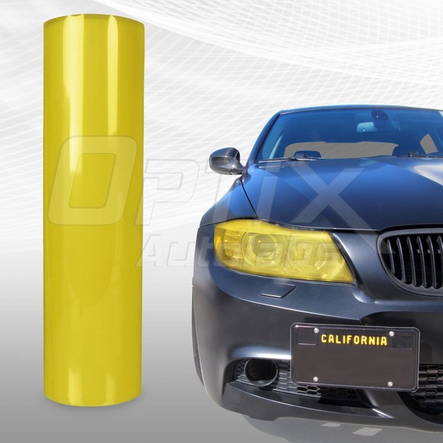 yellow tint vinyl film gloss headlight fog lights 3000k 12 x 36