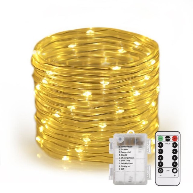 S G String Lights With Remote Control Battery Operated Dimmable Led S G String Lights With Remote Control Battery Operated Dimmable Led Rope 100 8