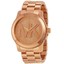 Michael Kors Ladies' Runway Oversize Logo Design Rose Gold Daimond Watch MK5661