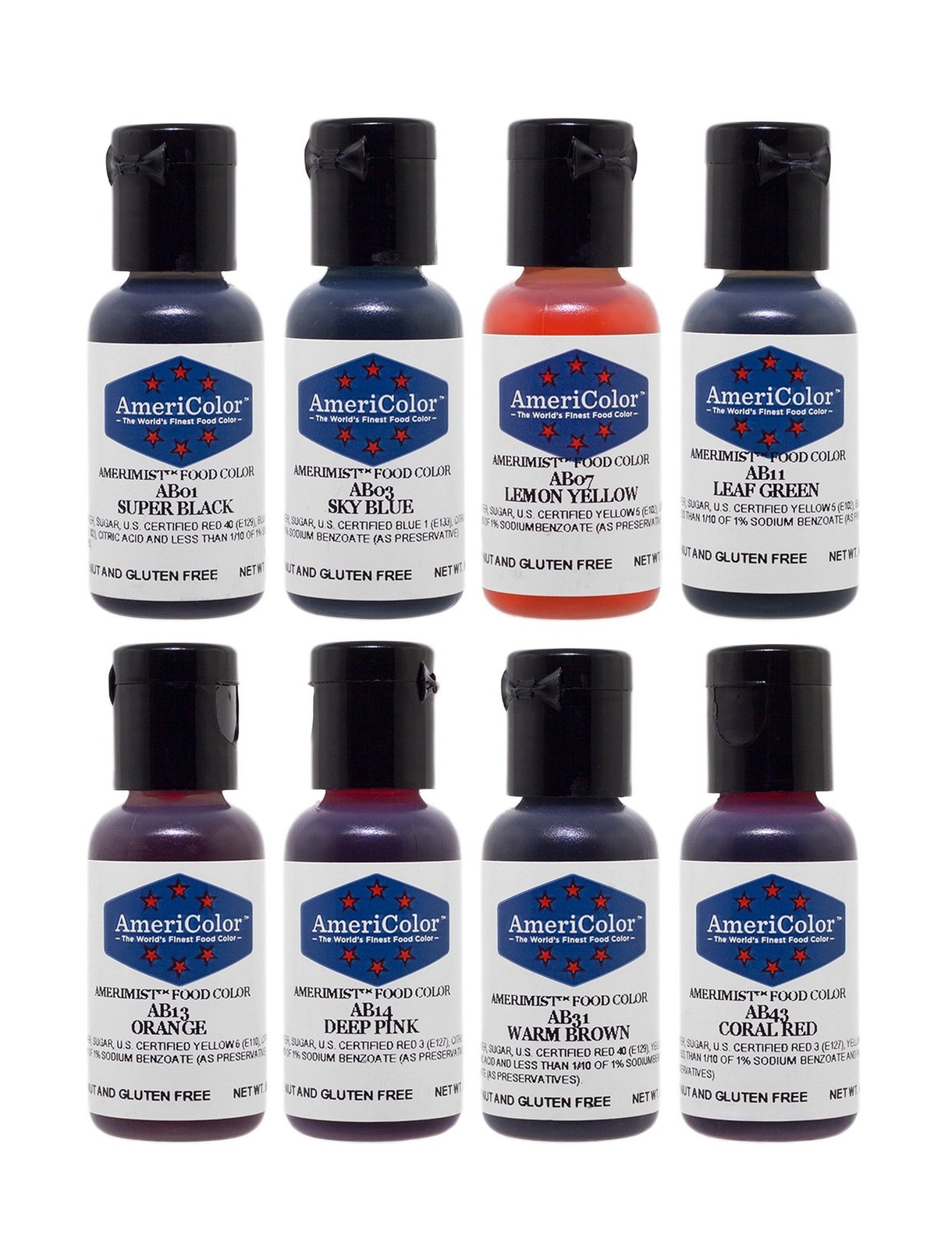 8 AmeriColor AmeriMist 0.7oz Airbrush Cake Decorating Food Color Kit ... 8 AmeriColor AmeriMist 0.7oz Airbrush Cake Decorating Food Color Kit ...