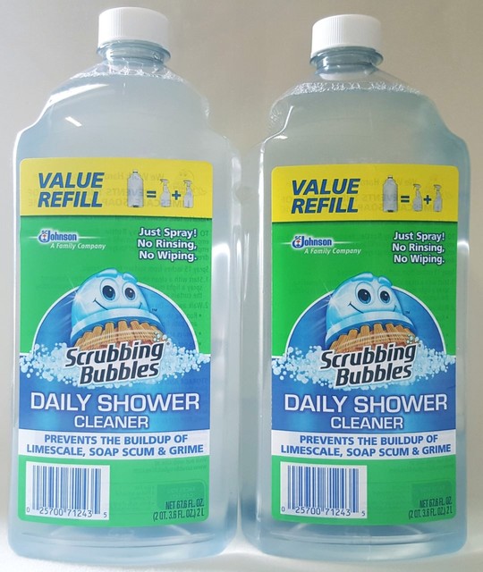 Scrubbing Bubbles Daily Shower Cleaner 67 7 Fluid Ounce 2 Scrubbing Bubbles Daily Shower Cleaner 67 7oz Refill Spray Sc Johnson Bathroom