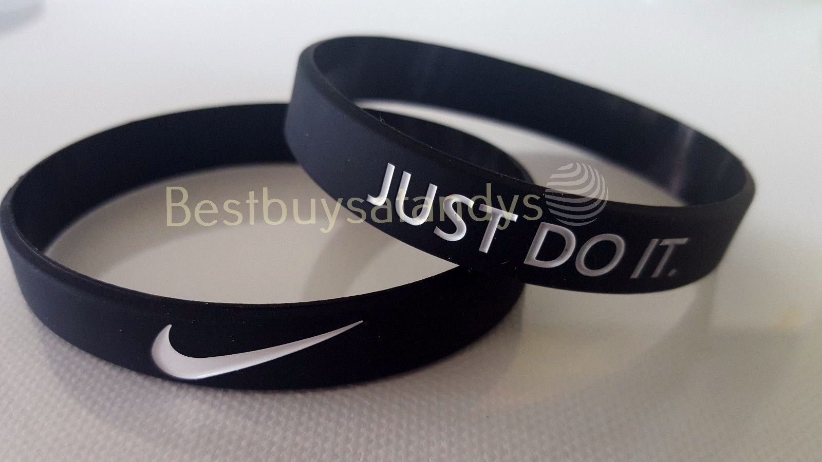 Nike Just Do It Sports Silicone Wristband Bracelet Baller Band Nike Just Do It Sports Silicone Wristband Bracelet Baller Band Black White