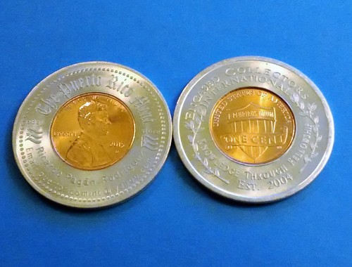 2015 ENCASED COLLECTORS INTERNATIONAL featured PUERTO RICO Lucky penny Anillado
