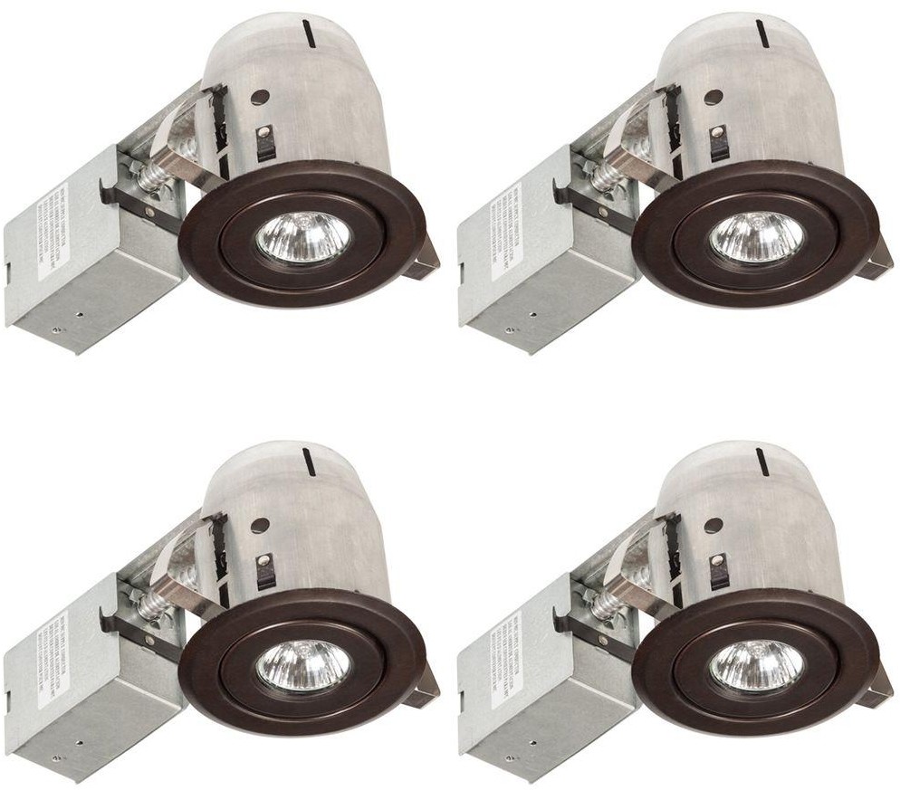 Globe Electric 3in Swivel Spotlight Recessed Lighting Kit 4 Pack Ic Picture 1 Of 2