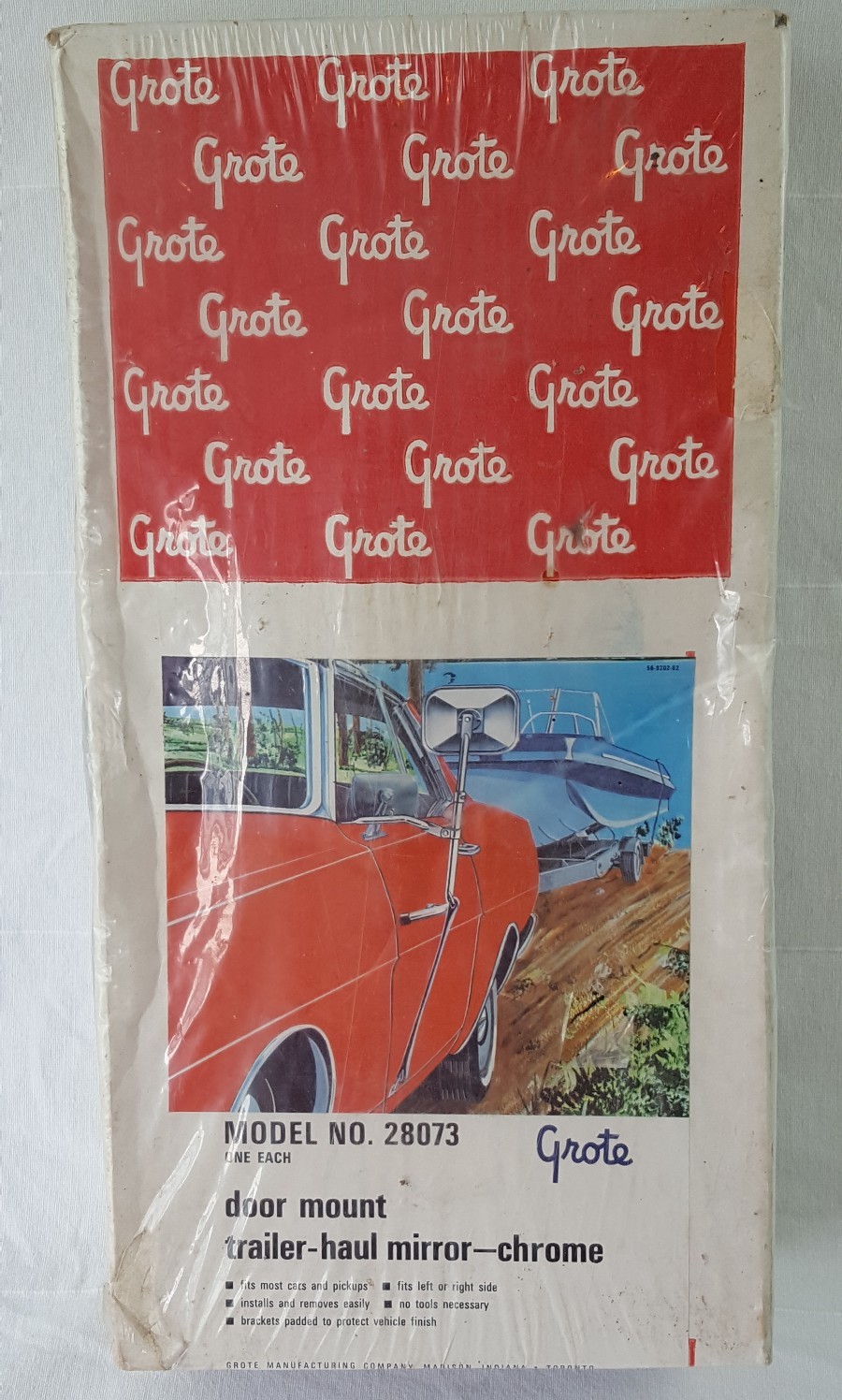 Vintage Grote Door Mount Trailer Haul Mirror Chrome No 28073 One Nos Picture 1 Of 5