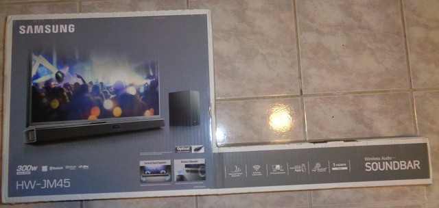 Samsung 2 1 Hw Jm45 300w Soundbar With Wireless Subwoofer Km45 New Samsung 2 1 Channel 300w Soundbar System With Wireless Subwoofer Hw Jm45