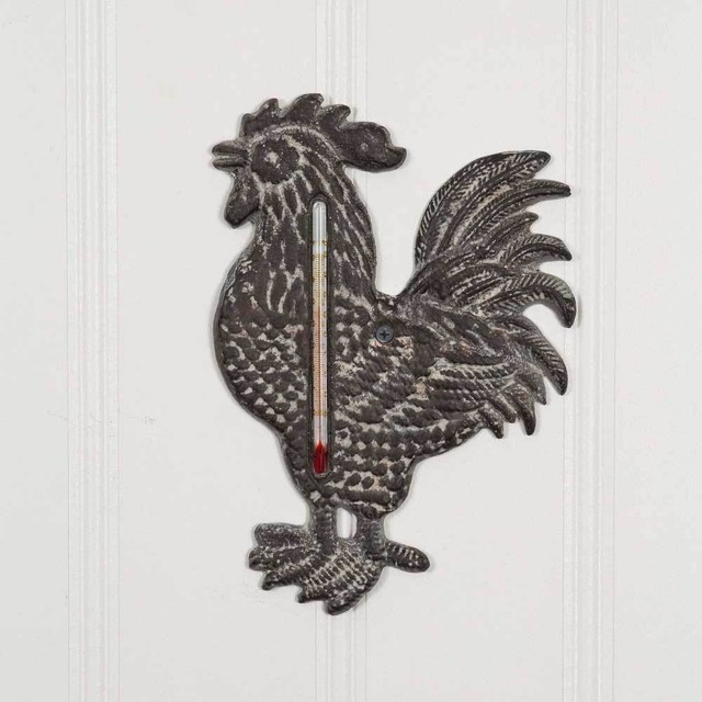 Unique Weathered Rustic Rooster Garden Thermometer Outdoor Wall Unique Weathered Rustic Rooster Garden Thermometer Outdoor Wall Decor