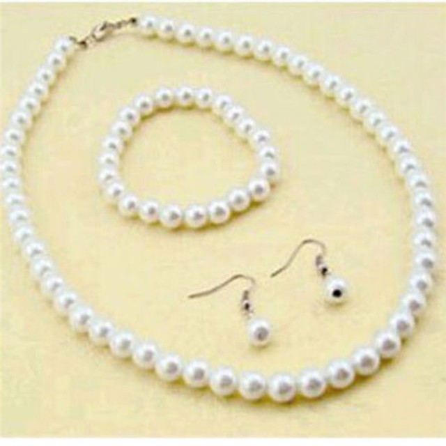 Womens Luxury Jewerly 7 8mm Freshwater Pearl Necklace Bracelet Womens Luxury Jewerly 7 8mm Freshwater Pearl Necklace Bracelet Earrings Set New