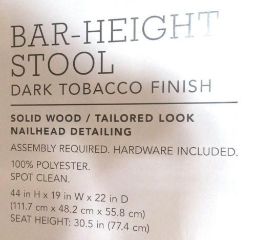 MIB Threshold Bar-height Stool Chair Dark Tobacco Tailored #0006 | eBay MIB Threshold Bar-height Stool Chair Dark Tobacco Tailored #0006 | eBay