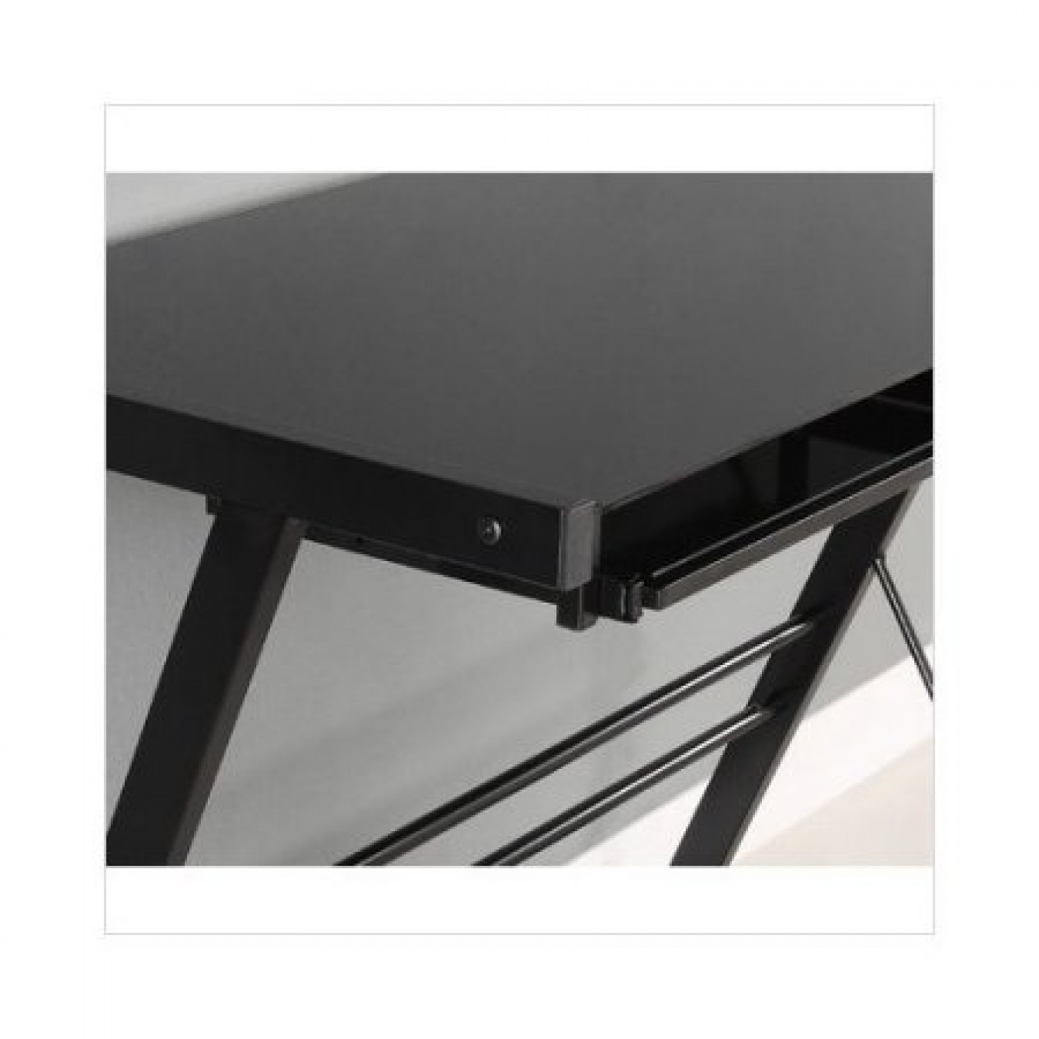 We Furniture Elite Soreno Glass Corner Computer Desk White