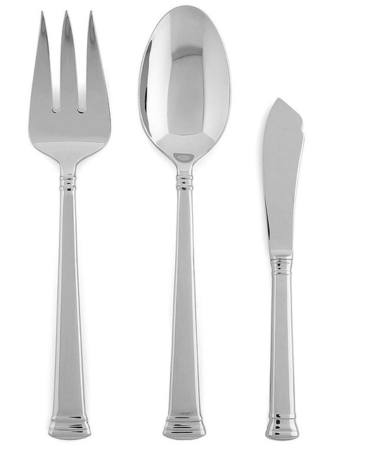Lenox Eternal Frosted Flatware 3 Pc Serving Set Ebay Lenox Eternal Stainless 3pc Serving Set