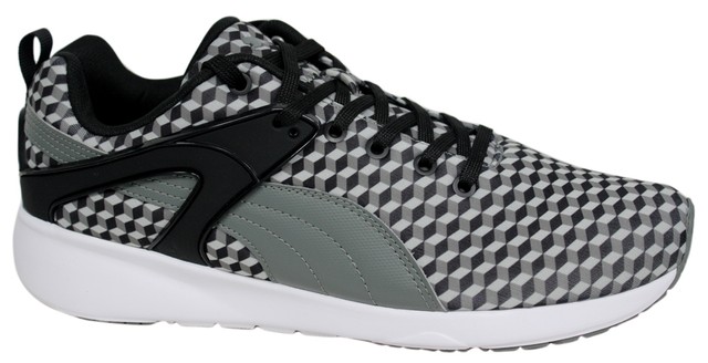 Puma Aril Blaze Geometric Uomo Scarpe da Ginnastica Basse Black/Castor Grey/Gl Puma Aril Blaze Geometric Uomo Scarpe da Ginnastica Basse Black/Castor Grey/Gl