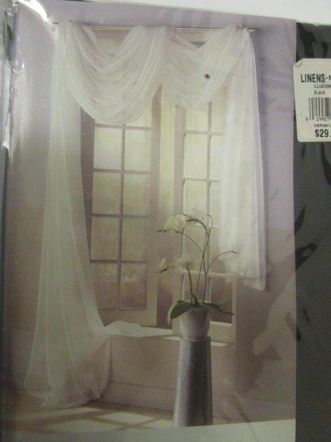 Marjorie Sheer Scarf Black Swag Jubilee Curtain 59 W 216 L Window Marjorie Sheer Scarf Black Swag Jubilee Curtain 59 W 216 L Window Treatment