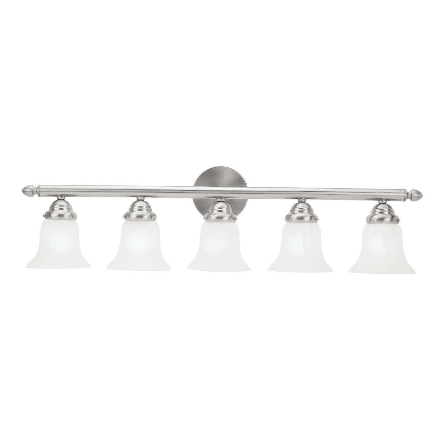 Livex Lighting 1065p Brushed Nickel 5 Light 500w Bathroom With Picture 1 Of 3