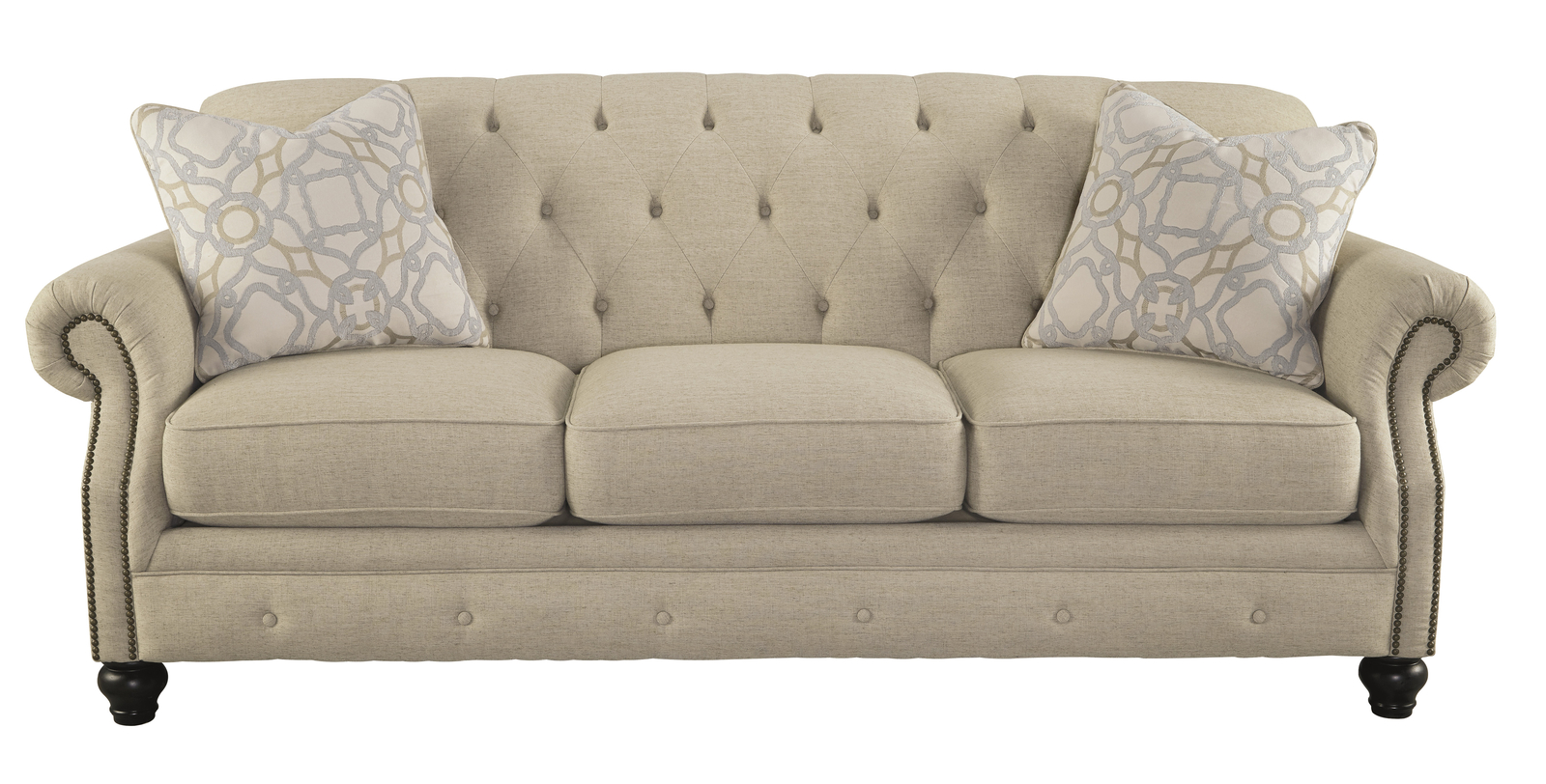 Ashley 4400038 Kieran Natural Tone Fabric Traditional Tufted Back Picture 1 Of