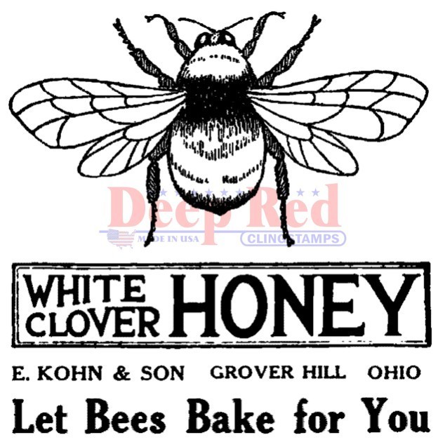 Deep Red Cling Stamp Honey Bee Vintage 3X404450 | eBay Deep Red Cling Stamp Honey Bee Vintage 3X404450 | eBay