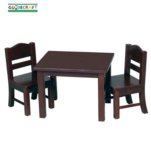 Guidecraft Doll Table And Chair Set In Espresso G98115 Picture 1 Of