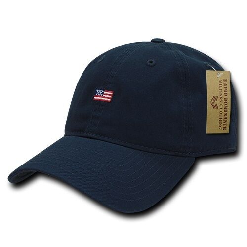 Navy Blue USA Flag Patch US American Patriotic Polo Baseball Cap Caps ...