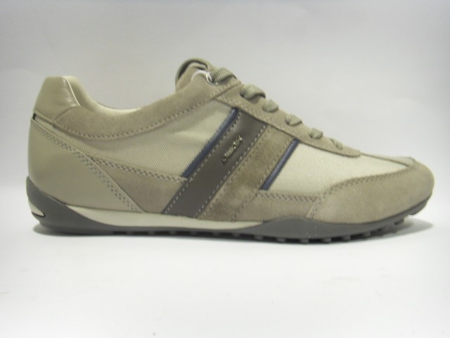 Geox u52t5c papiro sneakers uomo tessuto e scamosciato stringata grigio Geox u52t5c papiro sneakers uomo tessuto e scamosciato stringata grigio
