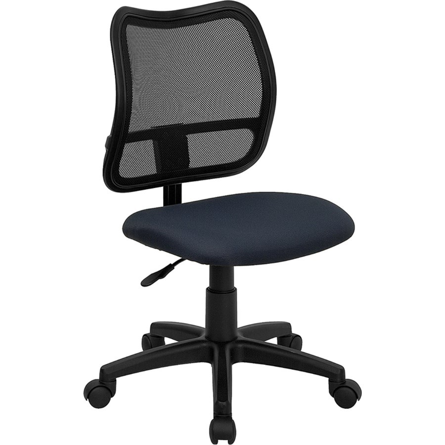 Flash Furniture Mid Back Mesh Office Task Chair With Navy Blue Picture 1 Of