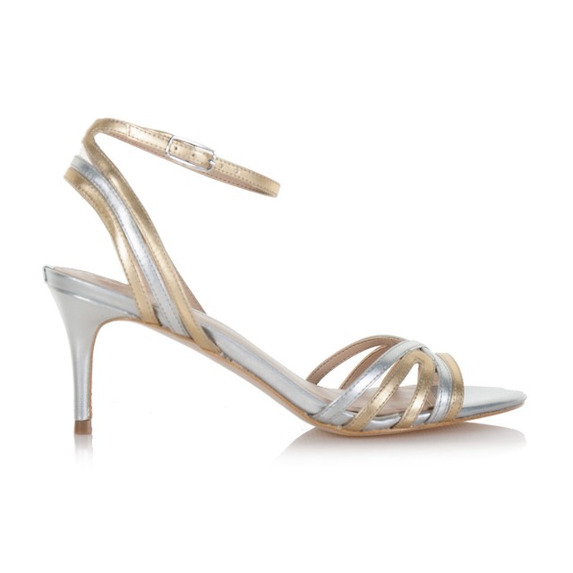 SCARPE DONNA GUESS SANDALO TACCO TC70 NOAH GOLD/ SILVER DS18GU21 SCARPE DONNA GUESS SANDALO TACCO TC70 NOAH GOLD/ SILVER DS18GU21