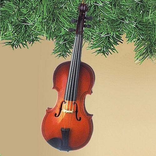 Ornaments Steel String Miniature Violin Hanging Holiday Tree Ornament