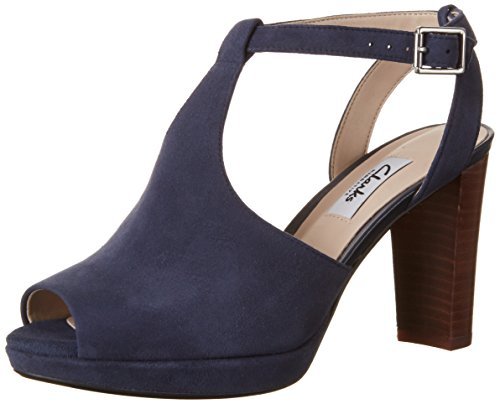 Clarks Kendra Charm Scarpe Col Tacco con Cinturino a T Donna Blu Navy r6m Clarks Kendra Charm Scarpe Col Tacco con Cinturino a T Donna Blu Navy r6m