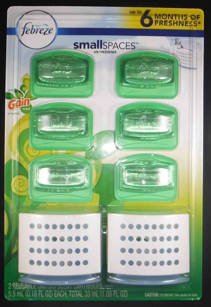 Febreze Small Spaces Air Freshener Gain Scent 6 Cartridges 2 ... Febreze Small Spaces Air Freshener Gain Scent 6 Cartridges 2 ...