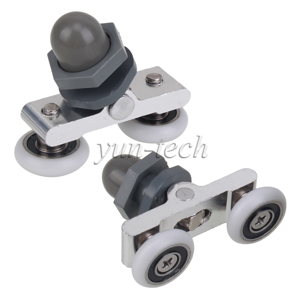 4pcs 25mm Double Wheel Sliding Roller Pulley Diy For Home Shower Picture 1 Of 3