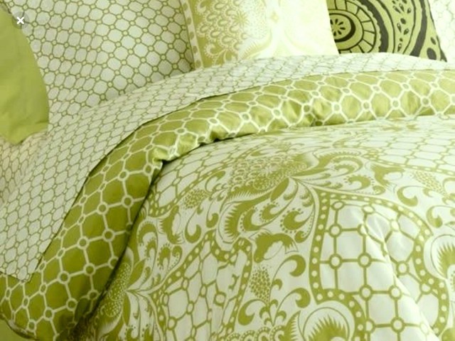 Jonathan Adler Brocade Green Twin Duvet Cover 100 Cotton 68x90 Jonathan Adler Brocade Green Twin Duvet Cover 100 Cotton
