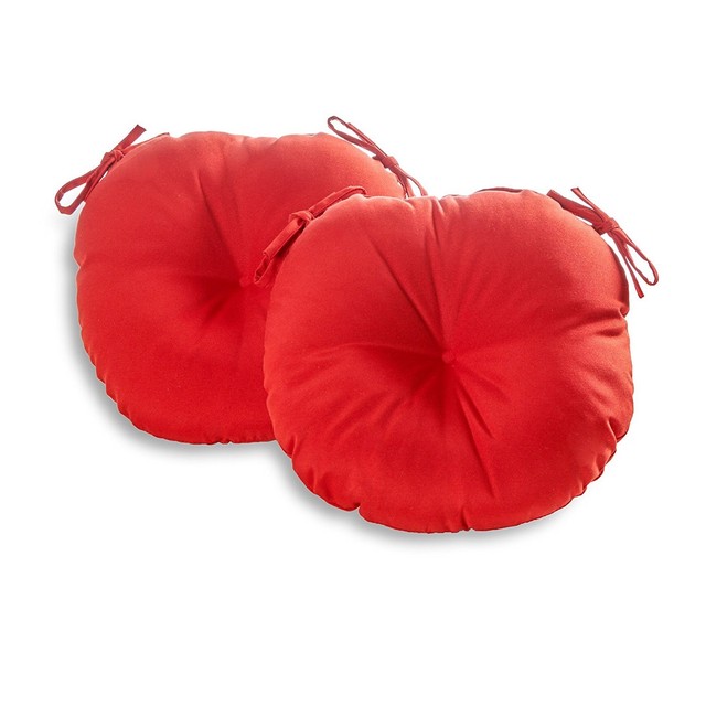 Greendale Home Fashions 18 Inch Round Indoor Outdoor Bistro Chair Greendale Home Fashions 18 Inch Round Indoor Outdoor Bistro Chair Cushion Set 2