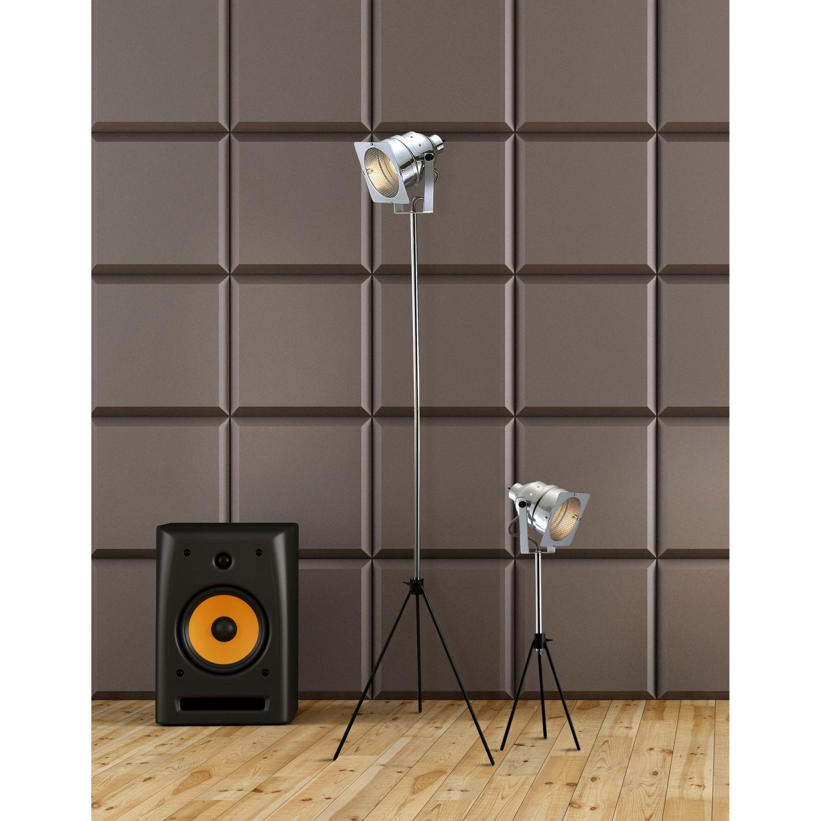 Adesso 3051 Spotlight Floor Lamp Steel 22 Brand New T