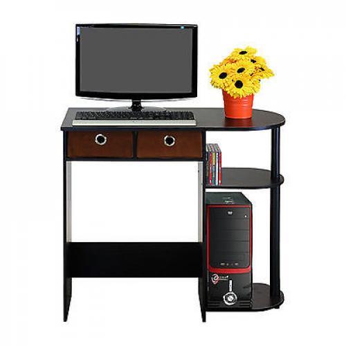 Small Computer Desk Writing Laptop Table Drawers Espresso Black Home Small Computer Desk Writing Laptop Table Drawers Espresso Black Home Workstation