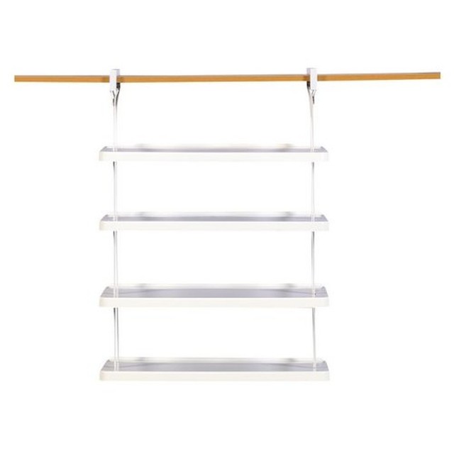 Rubbermaid 1806115 Retrofit Closet Helper 4 Shelf Unit White Rubbermaid Retrofit Closet Helper 4 Shelf Unit White