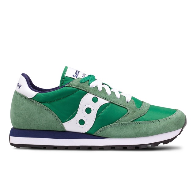 SAUCONY JAZZ ORIGINAL S2044447 sneakers uomo in tela e pelle verdebianco SAUCONY JAZZ ORIGINAL S2044447 sneakers uomo in tela e pelle verdebianco