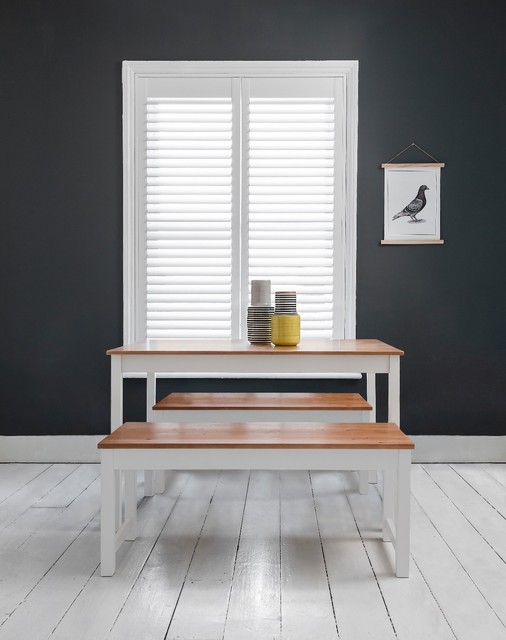 Dining Table With 2 Benches Set In Choice Of Colours Kitchen Picture 7 Of