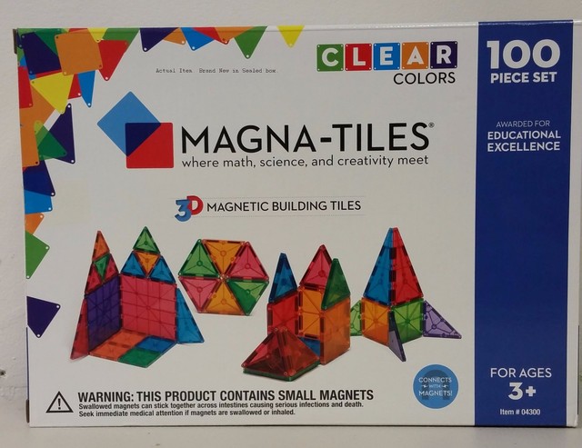 Magna Tiles 100 Piece Clear Colors Building Set Valtech Ebay Magna Tiles 100 Piece Clear Colors Building Set Valtech Brand New In Box