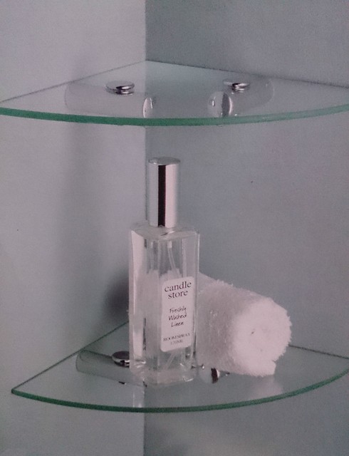 2 Tier Clear Glass Corner Shelf Wall Mount Bathroom Tidy 2 Tier Clear Glass Corner Shelf Wall Mount Bathroom Tidy Shelves Set New