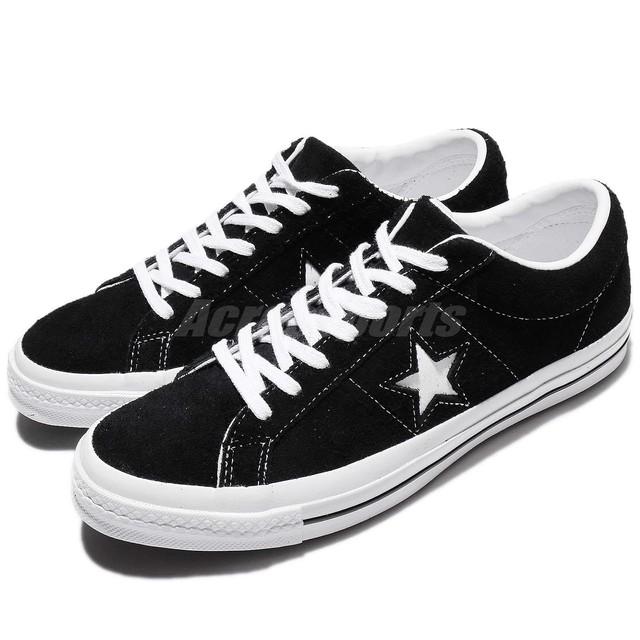 Converse One Star Ox Black White Suede Men Skateboarding Sneakers 158369C Converse One Star Ox Black White Suede Men Skateboarding Sneakers 158369C