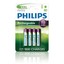 4 x Philips Multilife Akku Micro AAA R03 700 mAH