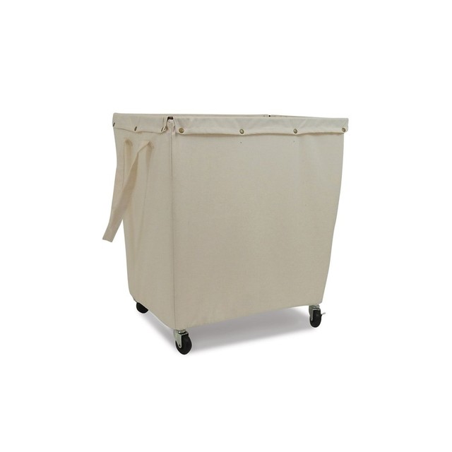 Commercial Laundry Hamper Clothes Basket Canvas Wheels Cart 100 Cotton Commercial Laundry Hamper Clothes Basket Canvas Wheels