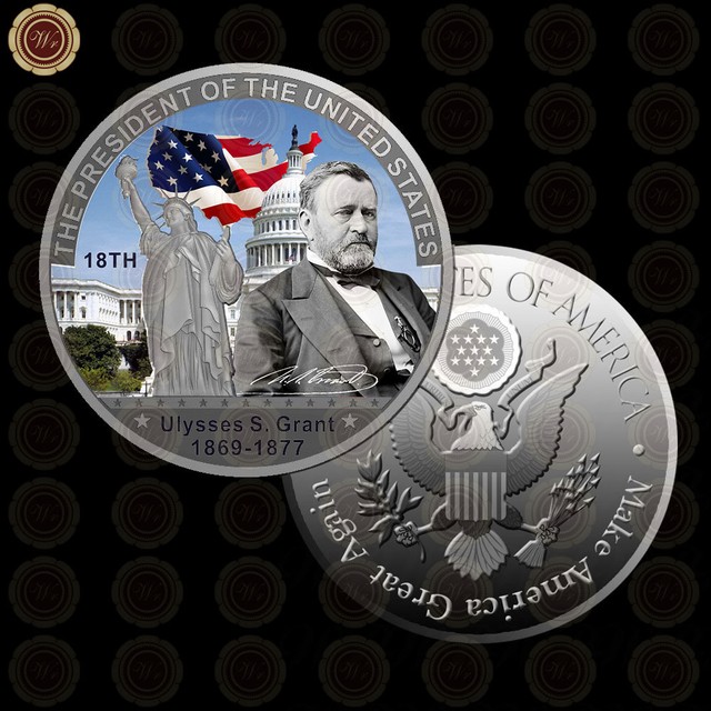 WR 18TH USA President Ulysses S Grant Color Ancient Coins Values 2017 Design WR 18TH USA President Ulysses S Grant Color Ancient Coins Values 2017 Design