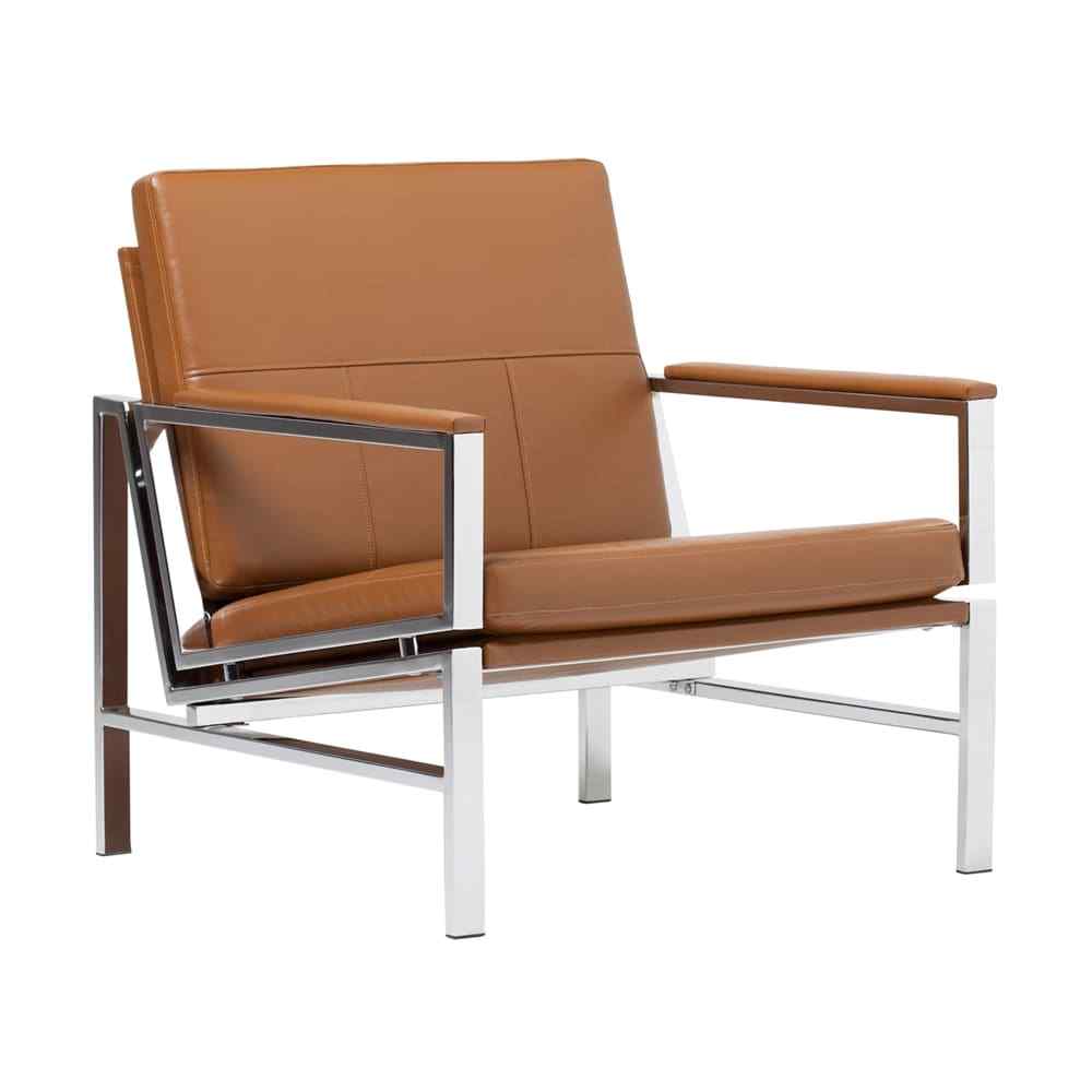 Studio Designs Home Atlas Bonded Leather Guest Chair Caramel Picture 1 Of